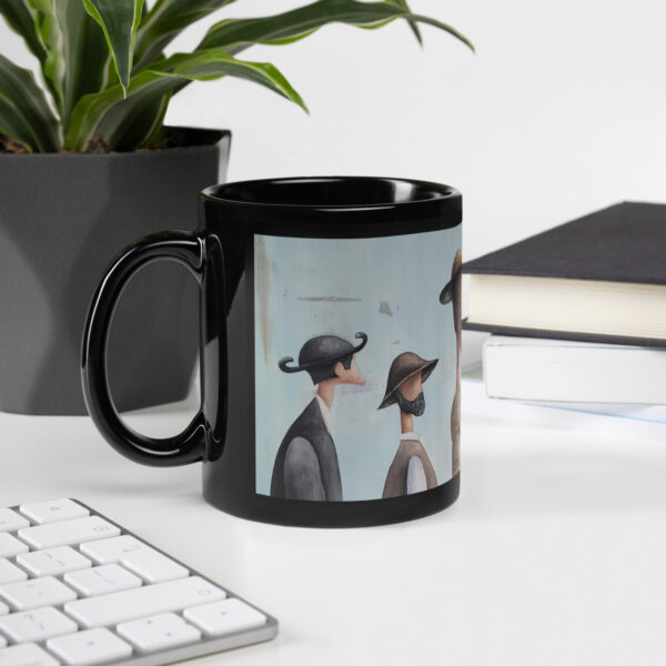 Taza negra brillante: La familia de Quijote