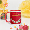 Taza color interior rojo: Caperucita Roja