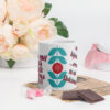 Taza blanca brillante: La espera