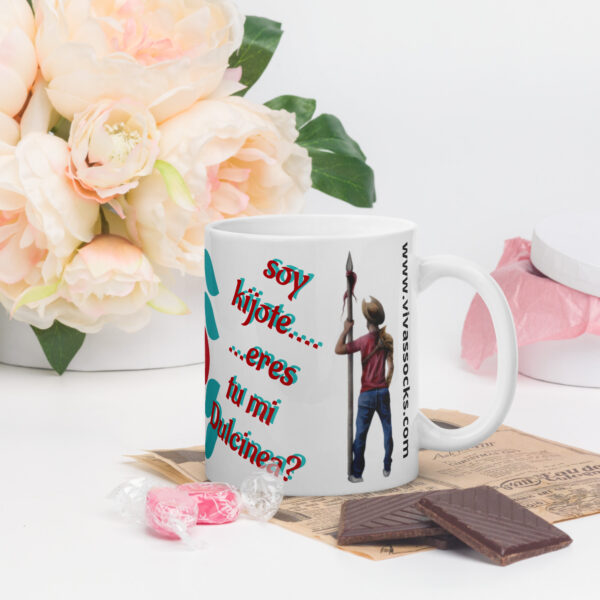 Taza blanca brillante: La espera