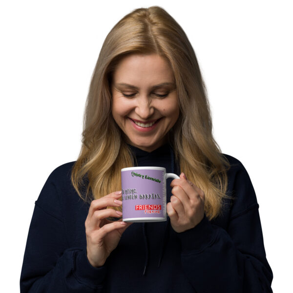 Taza blanca brillante: Quijote y Licenciado Pedro Perez