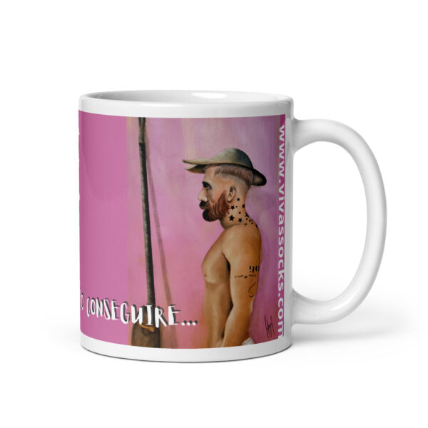 Taza blanca brillante: Kijote Hipster